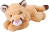 A plush toy cougar lying down on a white background. Produktbild-Vorschau