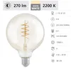 Eglo 110076 LED žárovka E27 1x4W Ø125mm teplá bílá Náhled obrázku produktu 6