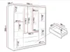 A diagram showing the dimensions of a wardrobe and a drawer. Podgląd zdjęcia produktu