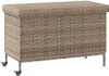 Hochwertig Gartentruhe mit Rollen Grau 110x55x73 cm Poly Produktbild-Vorschau 1