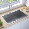 The Living Store Handgemachte Einbauspüle Edelstahl Produktbild-Vorschau 1