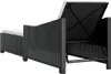 vidaXL Lehátko s krémovo bielym vankúšom Poly Rattan Black Náhľad obrázku produktu 4