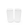 Two white mesh WiFi routers are shown against a white background. Produktbild-Vorschau