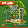GARDEBRUK® Gewächshaus Aluminium 3,6m² mit Fundament Produktbild-Vorschau 6