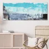 DEQORI Hybrid Leinwand Bild 150x60 cm 'Blaue Tiefen' Produktbild-Vorschau 4