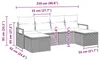 vidaXL Sofa Set mit Kissen 6 pcs Braun Poly Rattan Produktbild-Vorschau 8