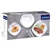 A product box for an 18-piece dinnerware set, showcasing some of the plates and a bowl with food. Náhľad obrázku produktu