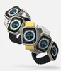 A collection of Apple Watch Ultra smartwatches with different colored bands, displayed against a white background. Náhled obrázku produktu