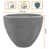 Rillentopf rund 31cm - Farbe: grau Produktbild-Vorschau 3