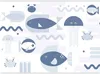 Vlies Fototapete - Minimalist ocean - geometric fish and Produktbild-Vorschau 5