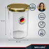 200x WELLGRO Einmachgläser 435ml – Schraubdeckel TO82 gold Produktbild-Vorschau 2