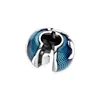 A close-up studio shot of a Pandora clip charm shaped like a blue globe. Podgląd zdjęcia produktu