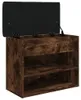 vidaXL Lavica na topánky smoke oak 62x32x50 cm materiál na Náhľad obrázku produktu 5