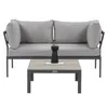 BEAUTYSOFA | SANTORINI Gartenlounge Ecksofa Hellgrau – Produktbild-Vorschau 8