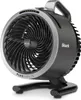 A studio product shot of a black and silver Shark Flex Breeze HydroGo table fan. Náhľad obrázku produktu