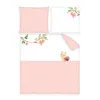 Babybettwäsche 80x80 & 35x40 – Rosa Wende-Bettwäsche für Produktbild-Vorschau 2