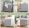 GOPLUS Kommode, Nachtkommode mit 3 Schubladen, Holzbeine, Produktbild-Vorschau 5
