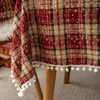 140x140cm Quadratisch Rot Weihnachten Tischdecke Produktbild-Vorschau 1