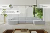 ALTDECOR Ecksofa in U-Form  ARRIO-U2 - 388x171x83 cm Braun Produktbild-Vorschau 6
