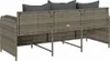 vidaXL Gartensofa mit Kissen 3-Sitzer Grau Poly Rattan Produktbild-Vorschau 6