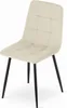 Sedia KARA - velluto beige / gambe nere x 3 Anteprima dell’immagine prodotto 7