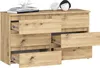 Akord Kommode 6 Schubladen Artisan-Eiche 100X35X57 Cm Produktbild-Vorschau 2