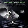A smartphone screen protector is shown with water ripples at the bottom, highlighting its water-proof and oil-proof features. Produktbild-Vorschau