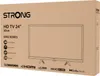 The image shows the cardboard packaging of a Strong HD TV. Voir les images du produit