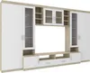 TOP Wohnwand Paris Anbauwand Wohnkombi Wohnzimmer MDF Weiss Produktbild-Vorschau 2