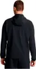The back view of a man wearing a black hooded jacket. Produktbild-Vorschau