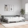 vidaXL Divano letto estraibile Grigio chiaro 80x200 cm Anteprima dell’immagine prodotto 2
