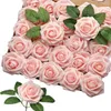 Rosenstrauß-Set mit 25 dekorativen künstlichen rosa Produktbild-Vorschau 1