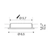 SLV Downlight DL 126 LED rund Metall-Gebürstet 3W 2700K Produktbild-Vorschau 5