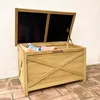 Cassapanca in legno di abete 80cm, Marrone naturale Anteprima dell’immagine prodotto 4