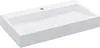 A white rectangular washbasin with a drain hole in the center. Náhľad obrázku produktu