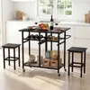 Set da pranzo COSTWAY con 2 sedie, tavolo da pranzo con Anteprima dell’immagine prodotto 2