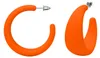 auffällige Creolen / Ohrringe in knalligen Farben - orange Produktbild-Vorschau 1
