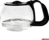 A glass coffee pot with a black handle and lid, shown against a white background. Náhled obrázku produktu