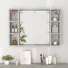 The Living Store Spiegelschrank mit LED Betongrau 76x15x55 Produktbild-Vorschau 4