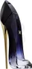 A perfume bottle shaped like a high-heeled shoe. Voir les images du produit