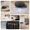 Collage of images showcasing the features of a robot vacuum cleaner. Produktbild-Vorschau