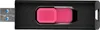 A close-up, studio shot of a black USB flash drive with a pink slider. Anteprima dell’immagine prodotto
