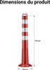 Wiltec 2x paletti barriera Ø 20 x 75 cm in PU, paletti Anteprima dell’immagine prodotto 9