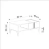 HOMIDEA Modena Couchtisch 90 cm - Rechteckiger Produktbild-Vorschau 3