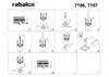 Instructional diagrams for assembling a Rabalux outdoor light fixture. Podgląd zdjęcia produktu