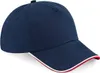 Beechfield B25c | Authentic 5 Panel Cap - Piped Peak, 100 % Voir les images du produit 1