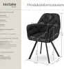 tectake® Drehbarer Samt-Armlehnstuhl Lucia gepolstert, mit Produktbild-Vorschau 5
