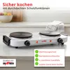 Grafner® Kochplatte doppelt 2000 Watt mit klappbaren Produktbild-Vorschau 6