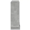 A side view of a concrete-effect fireplace surround. Podgląd zdjęcia produktu