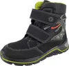 A single black winter boot with green accents and a dragon design on the side. Produktbild-Vorschau